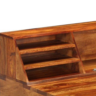 vidaXL Γραφείο 110x50x94cm από Μασίφ Ξύλο Ακακίας και Ατσάλι 1 τεμ.