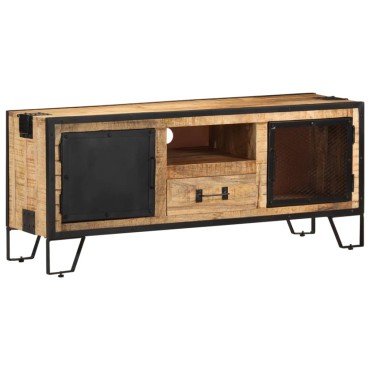 vidaXL Έπιπλο Τηλεόρασης 110x31x46cm από Ακατέργαστο Ξύλο Μάνγκο