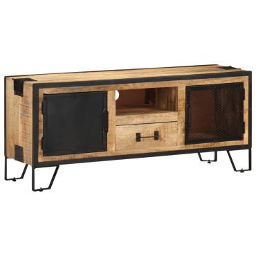 vidaXL Έπιπλο Τηλεόρασης 110x31x46cm από Ακατέργαστο Ξύλο Μάνγκο