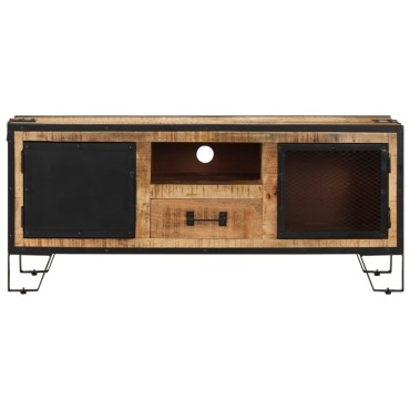 vidaXL Έπιπλο Τηλεόρασης 110x31x46cm από Ακατέργαστο Ξύλο Μάνγκο