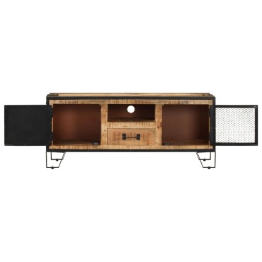 vidaXL Έπιπλο Τηλεόρασης 110x31x46cm από Ακατέργαστο Ξύλο Μάνγκο