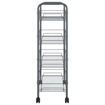 vidaXL Τρόλεϊ Κουζίνας 4 Επιπέδων Γκρι 46x26x85cm Σιδερένιο 1 τεμ.