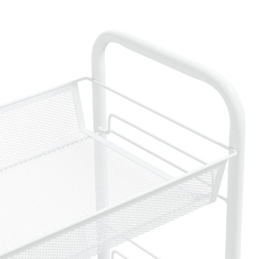 vidaXL Τρόλεϊ Κουζίνας 5 Επιπέδων Λευκό 46x26x105cm Σιδερένιο 1 τεμ.