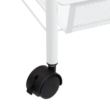 vidaXL Τρόλεϊ Κουζίνας 5 Επιπέδων Λευκό 46x26x105cm Σιδερένιο 1 τεμ.