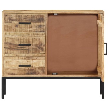 vidaXL Ντουλάπι με Συρτάρια 88x30x71cm από Μασίφ Ξύλο Μάνγκο 1 τεμ.