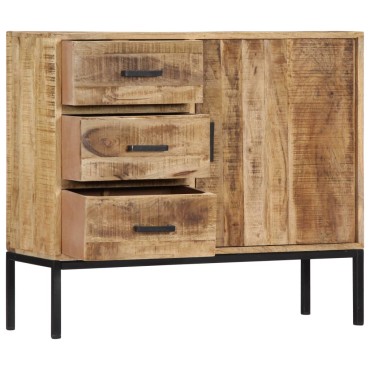 vidaXL Ντουλάπι με Συρτάρια 88x30x71cm από Μασίφ Ξύλο Μάνγκο 1 τεμ.