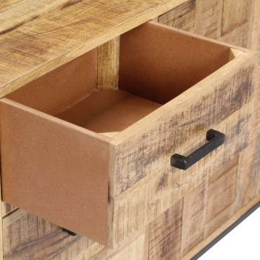 vidaXL Ντουλάπι με Συρτάρια 88x30x71cm από Μασίφ Ξύλο Μάνγκο 1 τεμ.