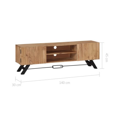 vidaXL Έπιπλο Τηλεόρασης 140x30x45cm από Μασίφ Ξύλο Ακακίας