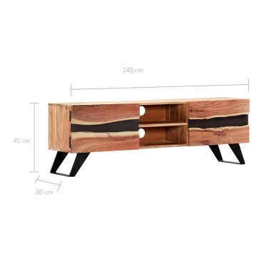 vidaXL Έπιπλο Τηλεόρασης 140x30x45cm από Μασίφ Ξύλο Ακακίας
