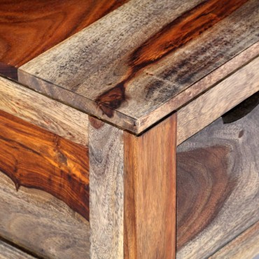 vidaXL Τραπεζάκι Σαλονιού Γκρι 100x50x30cm από Μασίφ Ξύλο Sheesham 1 τεμ.