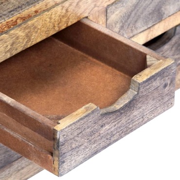 vidaXL Τραπεζάκι Σαλονιού Γκρι 100x50x30cm από Μασίφ Ξύλο Sheesham 1 τεμ.