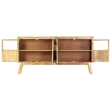 vidaXL Μπουφές Καφέ/Μαύρο 160x30x80cm Μασίφ Ακατέργαστο Ξύλο Μάνγκο 1 τεμ.