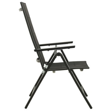 vidaXL Σετ Επίπλων Mπιστρό 5 τεμ. Μαύρο / Ανθρακί 80x72cm