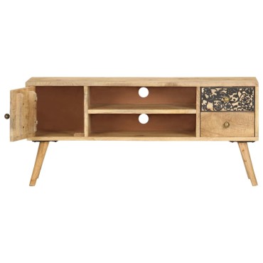 vidaXL Έπιπλο Τηλεόρασης 100x30x45cm από Μασίφ Ξύλο Μάνγκο