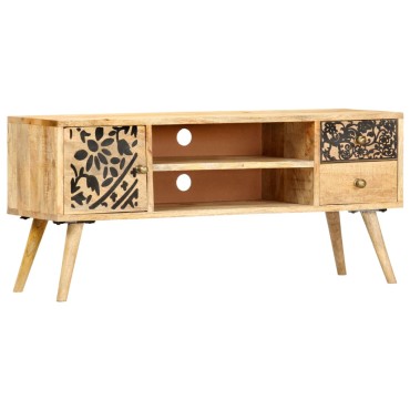 vidaXL Έπιπλο Τηλεόρασης 100x30x45cm από Μασίφ Ξύλο Μάνγκο