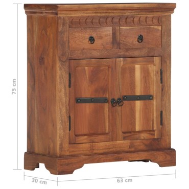 vidaXL Ντουλάπι / Ψηλός Μπουφές 63x30x75cm Μασίφ Ξύλο Ακακίας 1 τεμ.