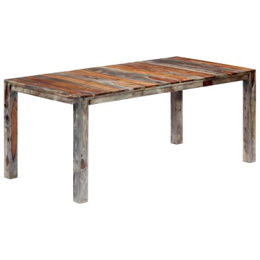 vidaXL Τραπεζαρία Γκρι 180x90x76cm από Μασίφ Ξύλο Sheesham 1 τεμ.