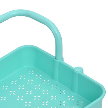 vidaXL Τρόλεϊ Κουζίνας 3 Επιπέδων Τιρκουάζ 42x35x85cm Σίδερο/ABS 1 τεμ.