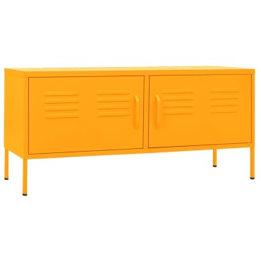 vidaXL Έπιπλο Τηλεόρασης Μουσταρδί 105x35x50cm από Ατσάλι