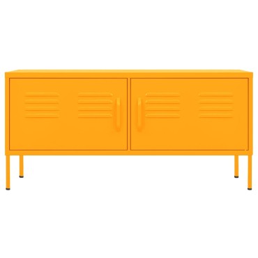 vidaXL Έπιπλο Τηλεόρασης Μουσταρδί 105x35x50cm από Ατσάλι