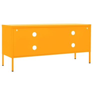 vidaXL Έπιπλο Τηλεόρασης Μουσταρδί 105x35x50cm από Ατσάλι
