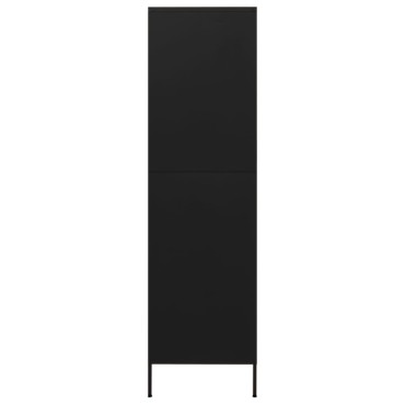 vidaXL Ντουλάπα Μαύρη 90x50x180cm από Ατσάλι 1 τεμ.
