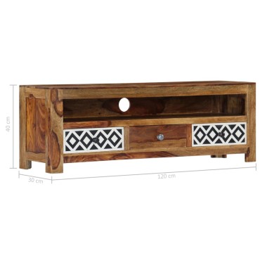 vidaXL Έπιπλο Τηλεόρασης 120x30x40cm από Μασίφ Ξύλο Ακακίας