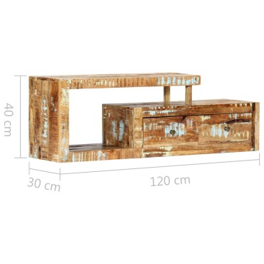 vidaXL Έπιπλο Τηλεόρασης 120x30x40cm από Μασίφ Ανακυκλωμένο Ξύλο