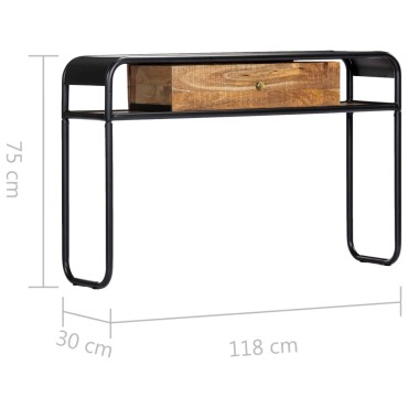 vidaXL Τραπέζι Κονσόλα 118x30x75cm από Μασίφ Ξύλο Μάνγκο 1 τεμ.