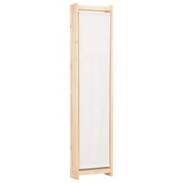vidaXL Διαχωριστικό Δωματίου με 4 Πάνελ Κρεμ 160x170x4cm Υφασμάτινο 1 τεμ.