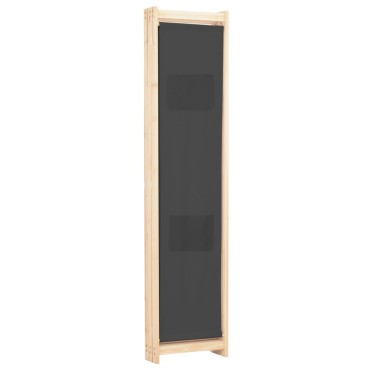 vidaXL Διαχωριστικό Δωματίου με 3 Πάνελ Γκρι 120x170x4cm Υφασμάτινο 1 τεμ.