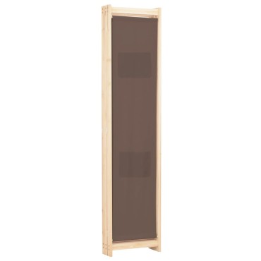 vidaXL Διαχωριστικό Δωματίου με 3 Πάνελ Καφέ 120x170x4cm Υφασμάτινο 1 τεμ.