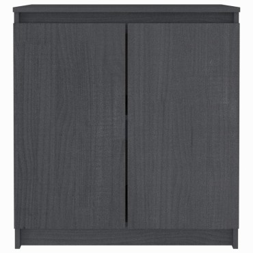 vidaXL Βοηθητικό Ντουλάπι Γκρι 60x36x65cm από Μασίφ Ξύλο Πεύκου 1 τεμ.