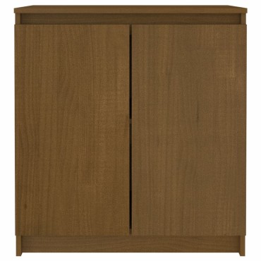 vidaXL Βοηθητικό Ντουλάπι Καφέ Μελί 60x36x65cm από Μασίφ Ξύλο Πεύκου 1 τεμ.