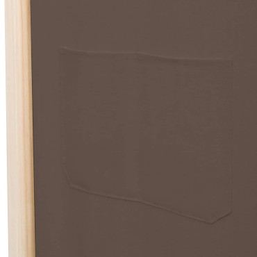 vidaXL Διαχωριστικό Δωματίου με 6 Πάνελ Καφέ 240x170x4cm Υφασμάτινο 1 τεμ.
