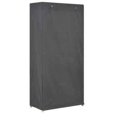 vidaXL Ντουλάπα με 3 Ράφια Γκρι 79x40x170cm Υφασμάτινη 1 τεμ.