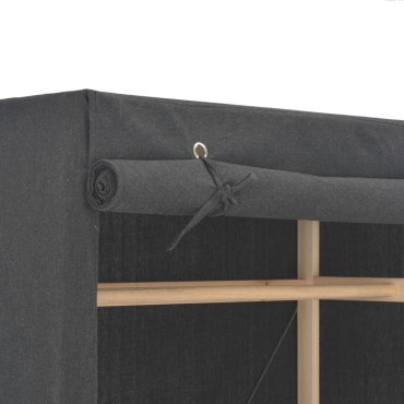 vidaXL Ντουλάπα Γκρι 79x40x170cm Υφασμάτινη 1 τεμ.