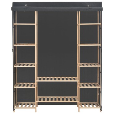 vidaXL Ντουλάπα Γκρι 135x40x170cm Υφασμάτινη 1 τεμ.