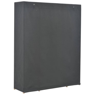 vidaXL Ντουλάπα Γκρι 135x40x170cm Υφασμάτινη 1 τεμ.