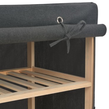 vidaXL Ντουλάπα Γκρι 135x40x170cm Υφασμάτινη 1 τεμ.
