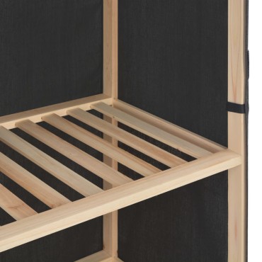vidaXL Ντουλάπα Γκρι 135x40x170cm Υφασμάτινη 1 τεμ.