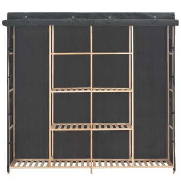 vidaXL Ντουλάπα Γκρι 173x40x170cm Υφασμάτινη 1 τεμ.