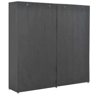 vidaXL Ντουλάπα Γκρι 173x40x170cm Υφασμάτινη 1 τεμ.