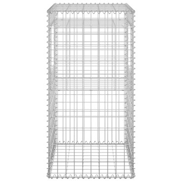 vidaXL  Συρματοκιβώτιο Στύλος 50 x 50 x 100 εκ. Σιδερένιο