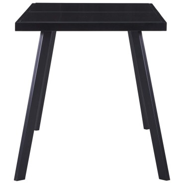 vidaXL Τραπεζαρία Μαύρη 140x70x75cm από Ψημένο Γυαλί 1 τεμ.
