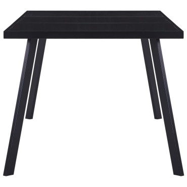 vidaXL Τραπεζαρία Μαύρη 160x80x75cm από Ψημένο Γυαλί 1 τεμ.