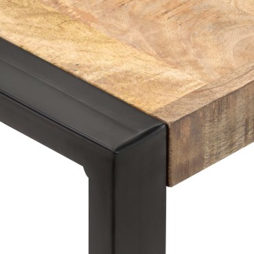 vidaXL Τραπέζι 70x70x75cm από Μασίφ Ακατέργαστο Ξύλο Μάνγκο 1 τεμ.