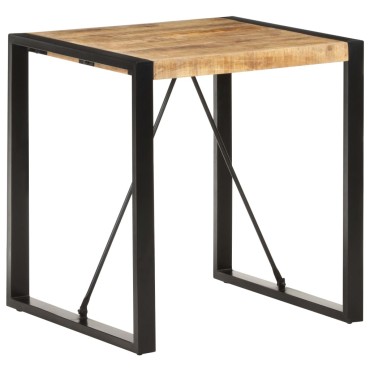 vidaXL Τραπέζι 70x70x75cm από Μασίφ Ακατέργαστο Ξύλο Μάνγκο 1 τεμ.