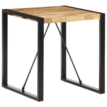 vidaXL Τραπέζι 70x70x75cm από Μασίφ Ακατέργαστο Ξύλο Μάνγκο 1 τεμ.