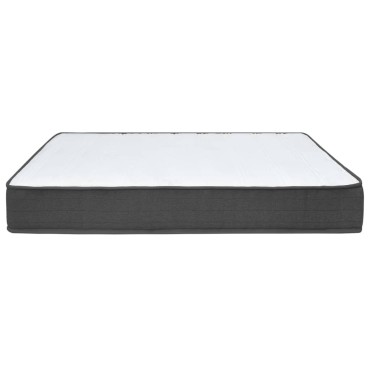 vidaXL Κρεβάτι Boxspring Σκούρο Γκρι 140 x 200 εκ. Υφασμάτινο